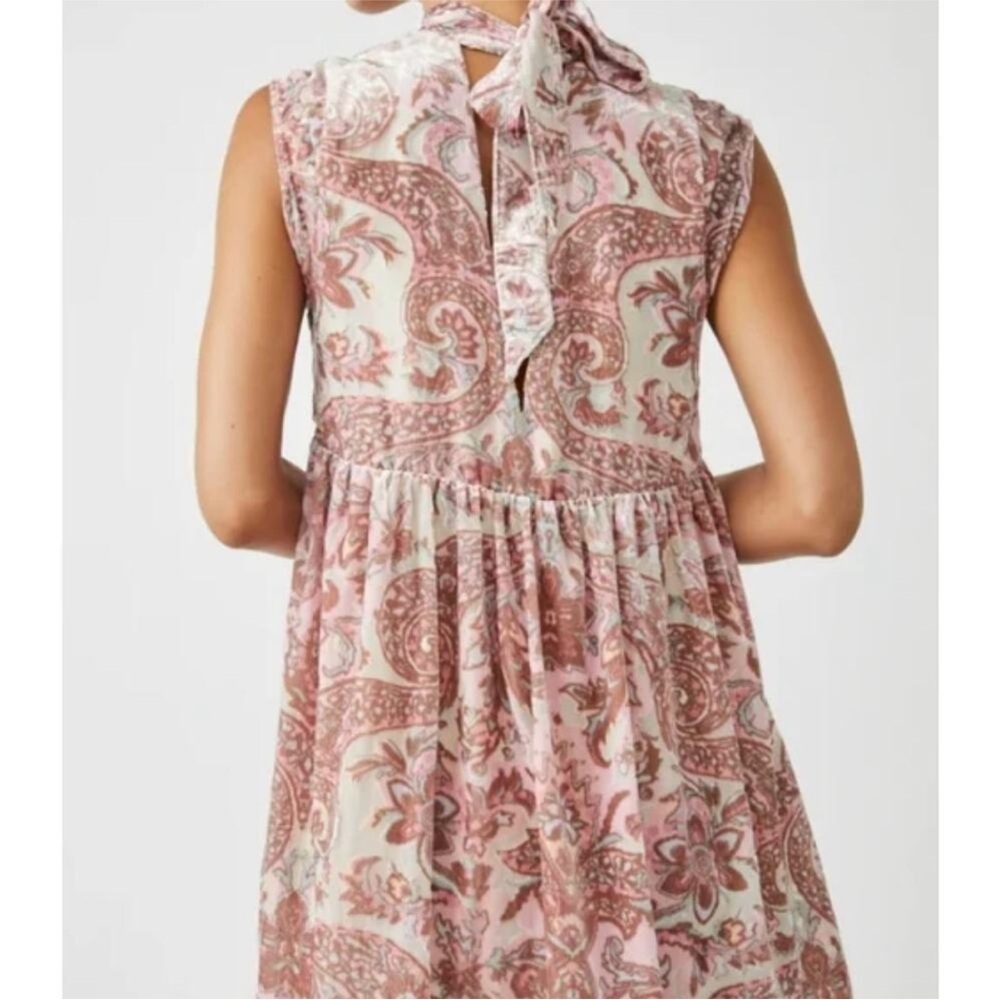 Free People All the Time Paisley Velvet Floral Minidress - Picture 4 of 11